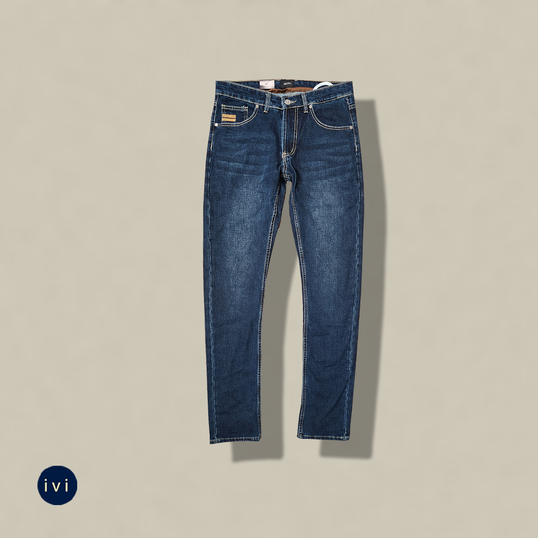 Aged Atlantic Blue Tapered Jeans