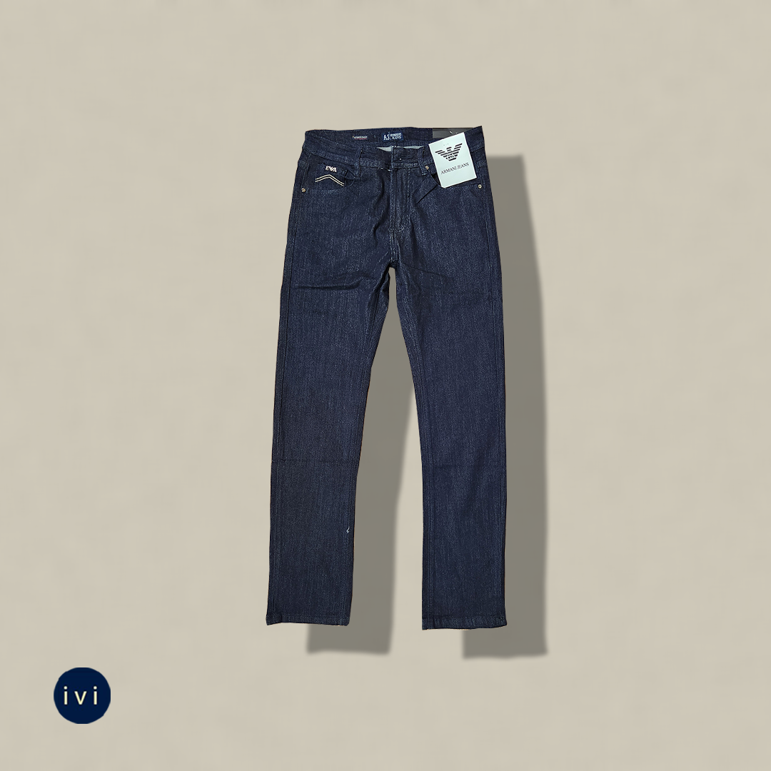 Technical Cross-Hatch Indigo Jeans