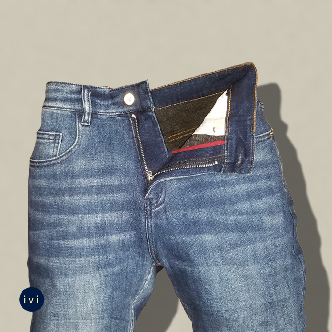 Medium shade of indigo jeans