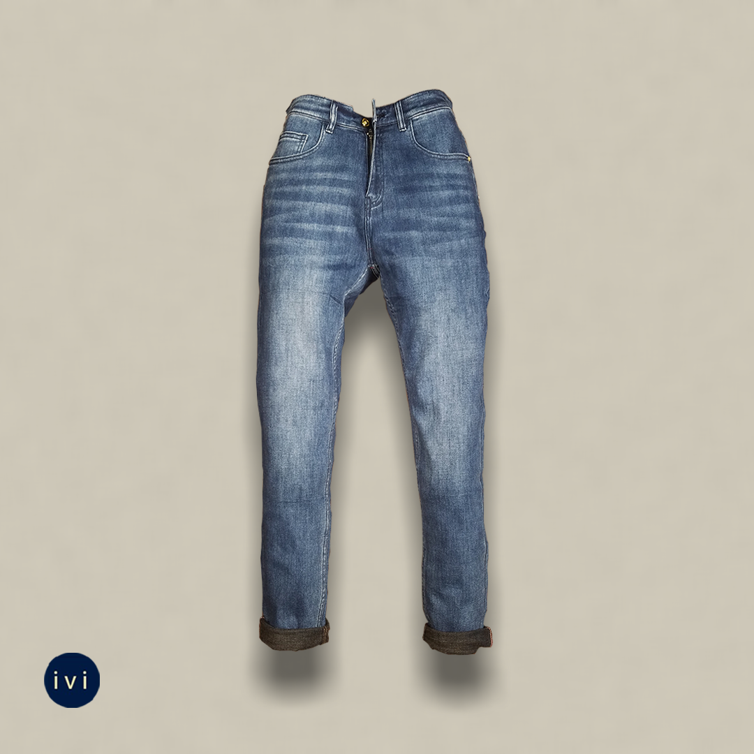 Medium shade of indigo jeans