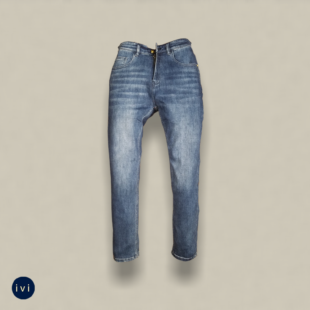 Medium shade of indigo jeans