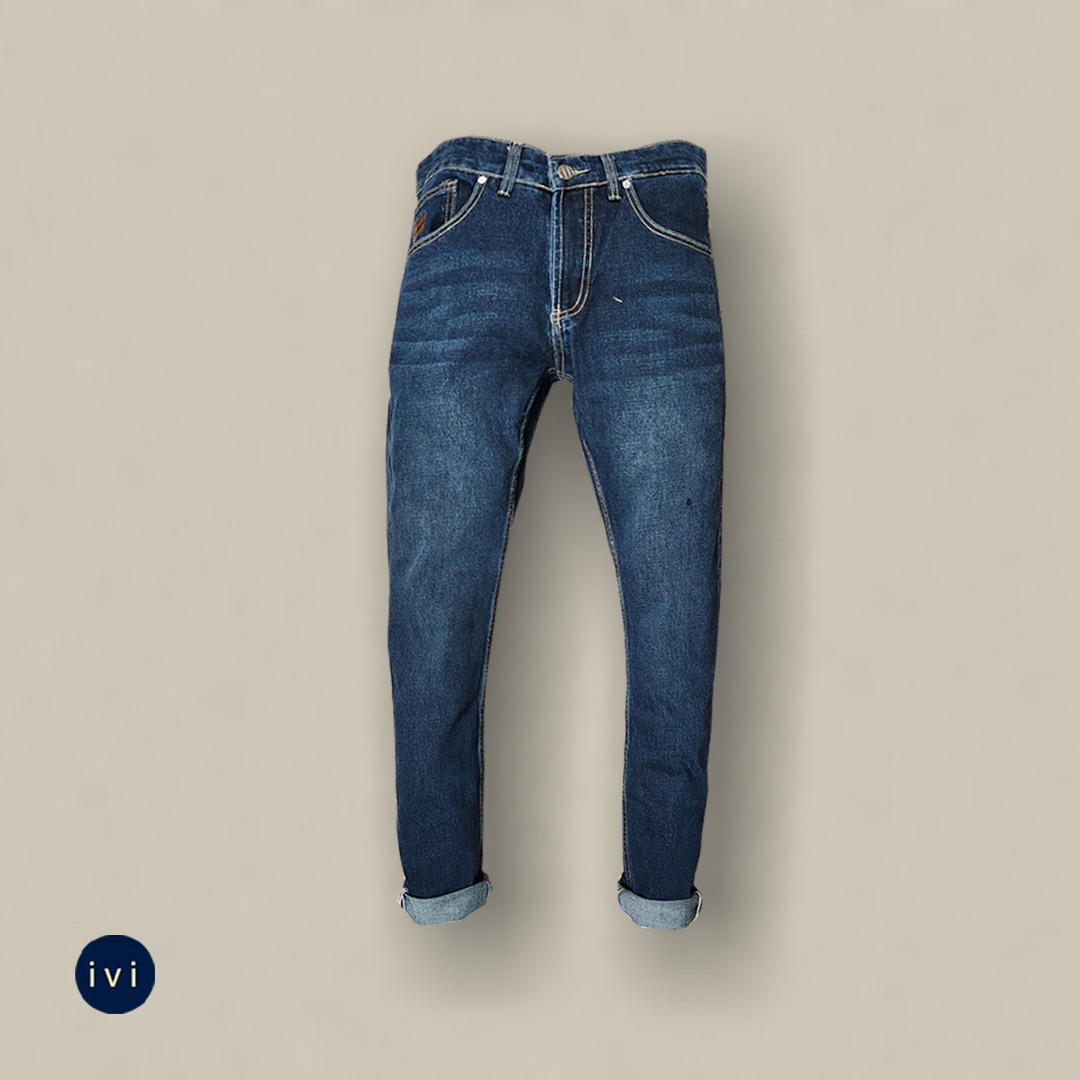 Aged Atlantic Blue Tapered Jeans