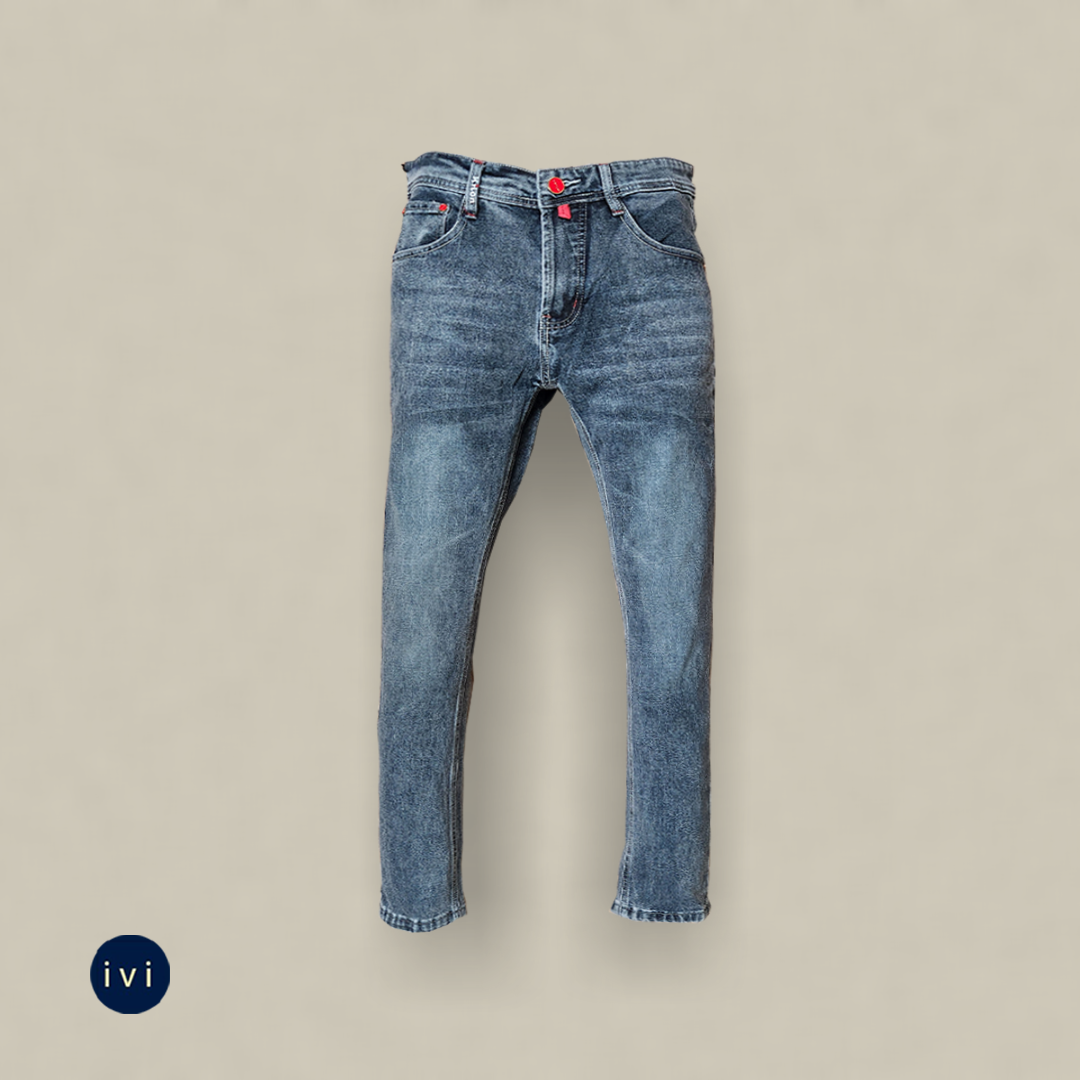 Acid- Wash Slate Grey Jeans