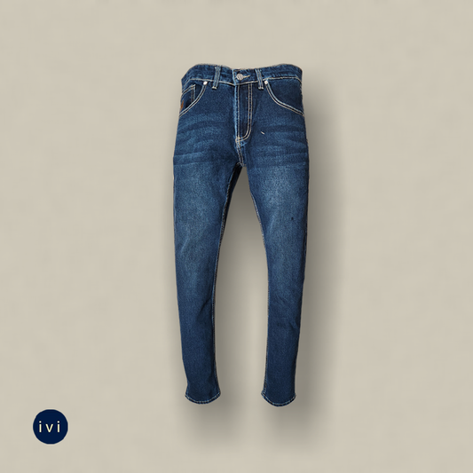 Aged Atlantic Blue Tapered Jeans
