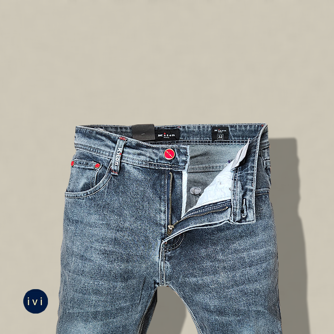 Acid- Wash Slate Grey Jeans