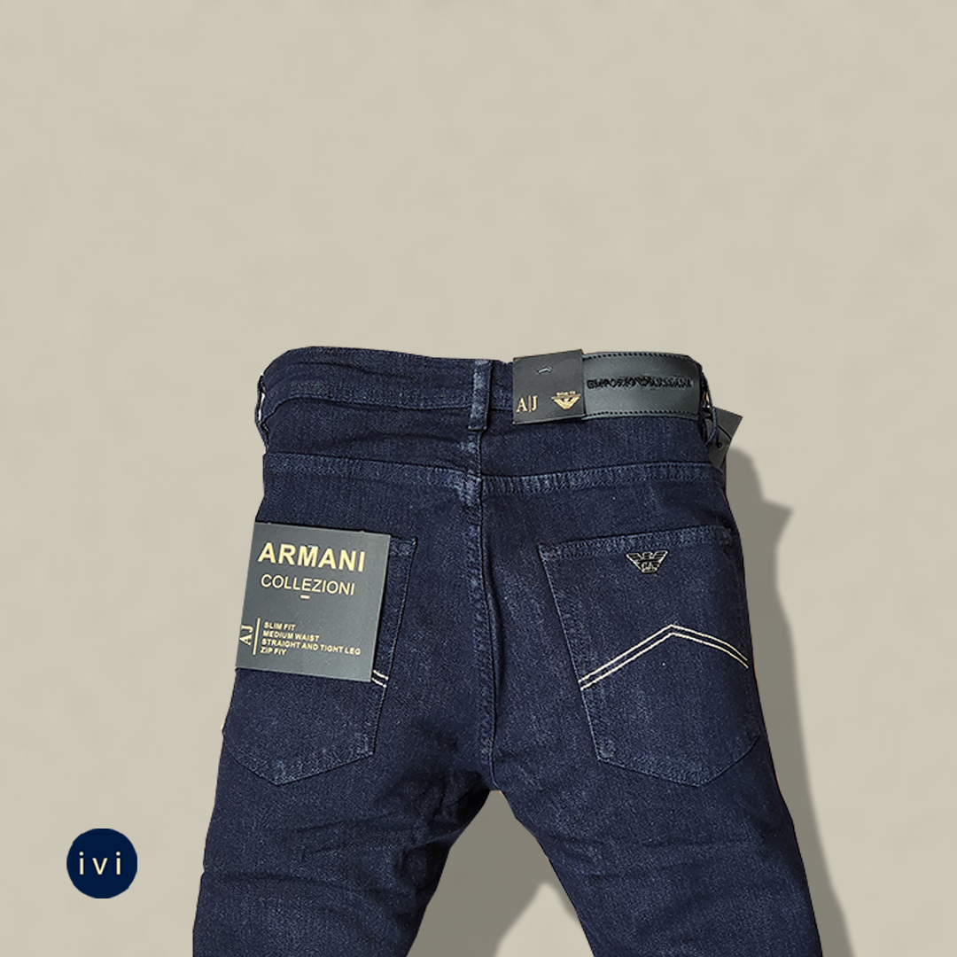 Technical Cross-Hatch Indigo Jeans