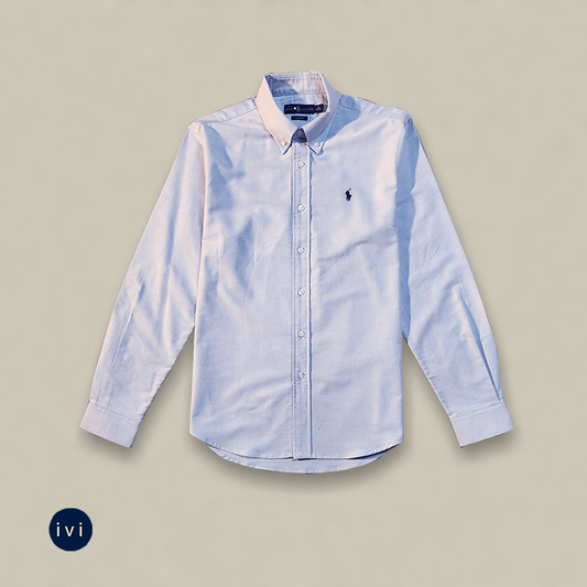 Sky Blue Men’s Long Sleeve Cotton Shirt