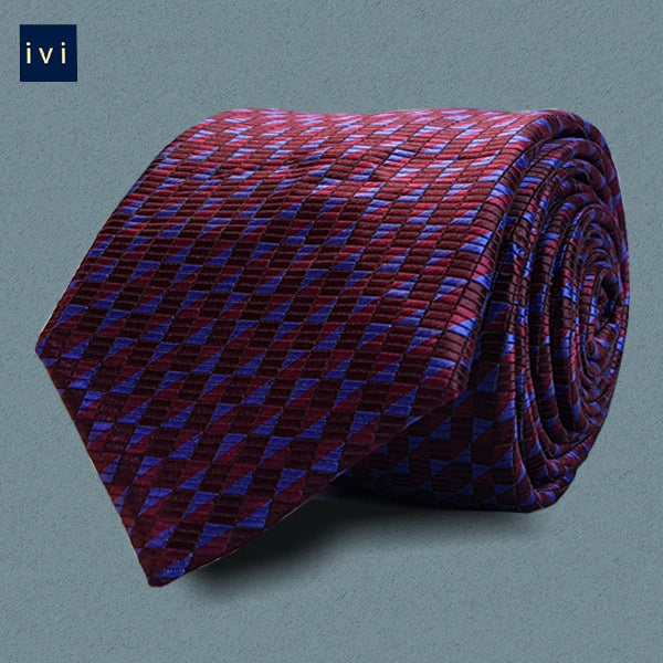 Violet patterned tie